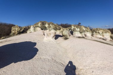 Bulgaristan 'ın Kardzhali bölgesindeki Beli plast köyü yakınlarındaki Kaya oluşumlu Mantar Mantarları