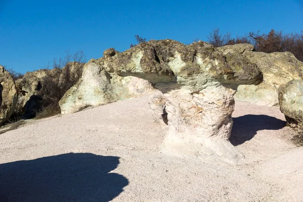 Пейзаж Образованием Скалы Каменные Грибы Возле Деревни Бели Пласт Карджалийский — стоковое фото