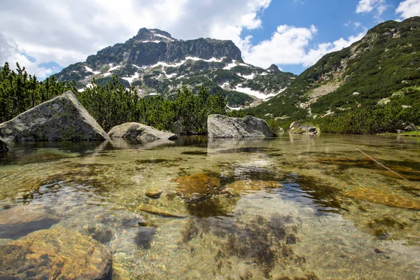 Niesamowity Letni Krajobraz Góry Pirin Pobliżu Jeziora Popovo Bułgaria — Zdjęcie stockowe