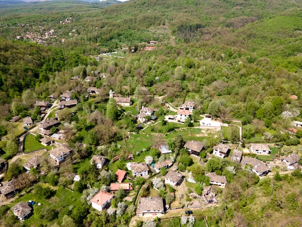 Aerial Spring View Village Bozhentsi Gabrovo Region Bulgaria — Stock Photo, Image