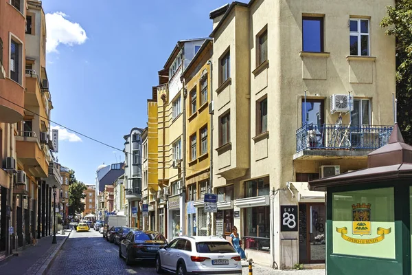 Plovdiv Bulgaria August 2022 Typical Street Houses Pedestrian Streets City — Stockfoto