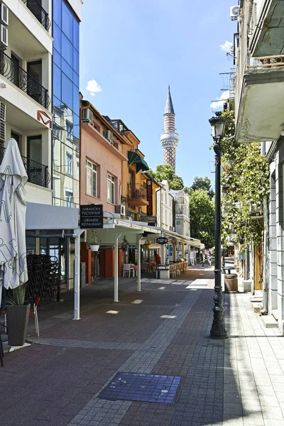 Plovdiv Bulgaria August 2022 Typical Street Houses Pedestrian Streets City — 스톡 사진