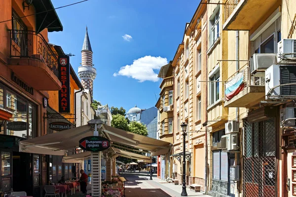 Plovdiv Bulgaria August 2022 Typical Street Houses Pedestrian Streets City — Stockfoto