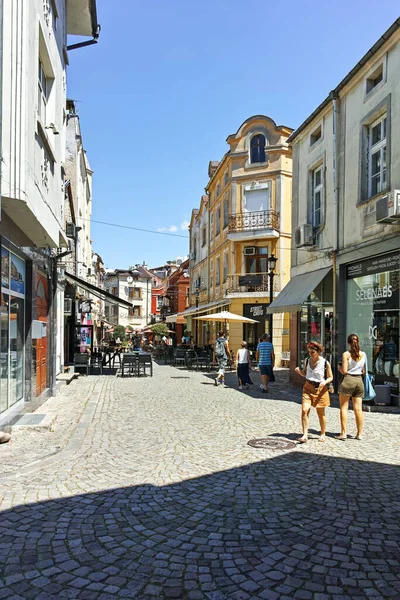 Plovdiv Bulgaria August 2022 Typical Street Houses Pedestrian Streets City — Photo