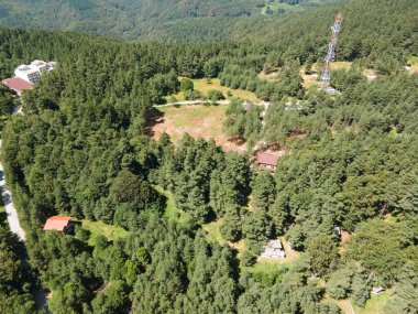 Aerial summer view of Koprivkite area at Rhodopes Mountain, Plovdiv Region, Bulgaria
