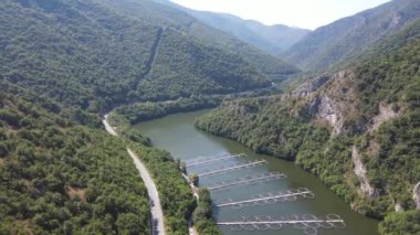Aerial Summer view of Krichim Reservoir, Rhodopes Mountain, Plovdiv Region, Bulgaria