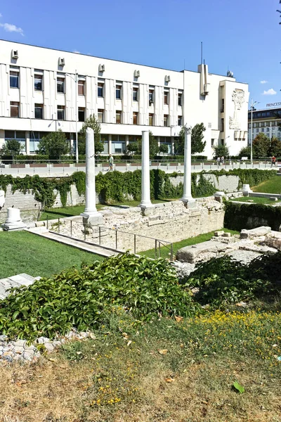 Plovdiv Bulgaria August 2022 Ruins Ancient Philippopolis Central Square City — Stock fotografie