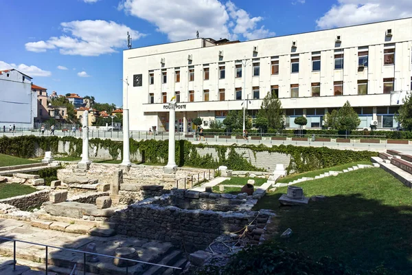 Plovdiv Bulgaria August 2022 Ruins Ancient Philippopolis Central Square City — Foto de Stock