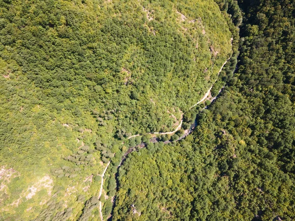 Αεροφωτογραφία Του Καλοκαιριού Του Φαραγγιού Ecotrail Struilitsa Και Devin River — Φωτογραφία Αρχείου