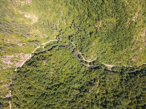 Aerial Summer View Ecotrail Struilitsa Devin River Gorge Smolyan Region — 스톡 사진