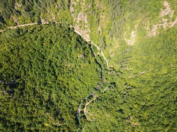 Aerial Summer View Ecotrail Struilitsa Devin River Gorge Smolyan Region — Stock Fotó