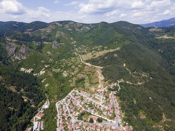 Aerial View Famous Spa Resort Town Devin Smolyan Region Bulgaria — Stock Fotó