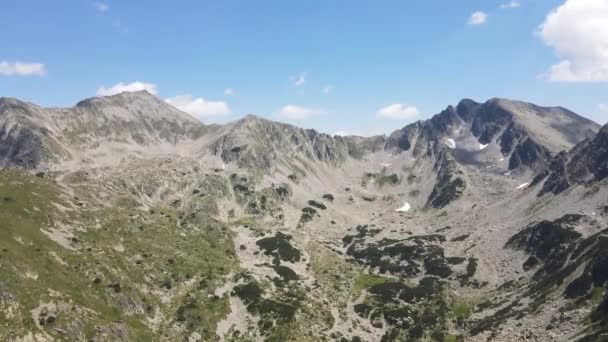 Amazing Aerial View Yalovarnika Kamenitsa Peaks Pirin Mountain Bulgaria — Stock videók