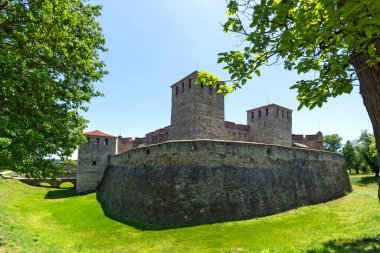 Bulgaristan 'ın Vidin kentindeki Tuna Nehri kıyısındaki Ortaçağ Baba Vida Kalesi