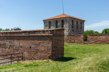 Bulgaristan 'ın Vidin kentindeki Tuna Nehri kıyısındaki Ortaçağ Baba Vida Kalesi