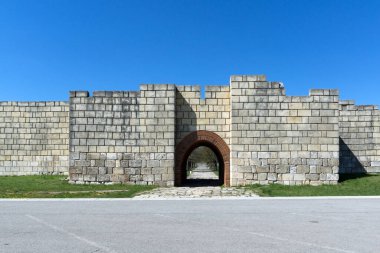 İlk Bulgar İmparatorluğu Ortaçağ Kalesi Pliska, başkenti kalıntıları Shumen bölge, Bulgaristan