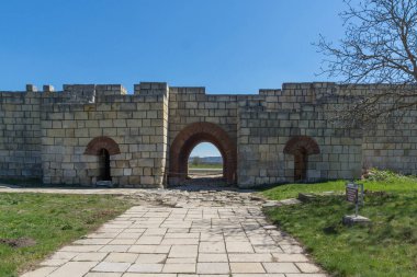 İlk Bulgar İmparatorluğu Ortaçağ Kalesi Pliska, başkenti kalıntıları Shumen bölge, Bulgaristan