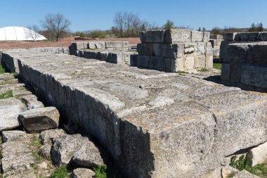 İlk Bulgar İmparatorluğu Ortaçağ Kalesi Pliska, başkenti kalıntıları Shumen bölge, Bulgaristan