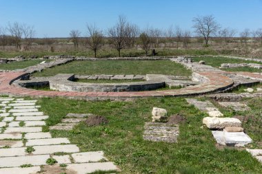İlk Bulgar İmparatorluğu Ortaçağ Kalesi Pliska, başkenti kalıntıları Shumen bölge, Bulgaristan