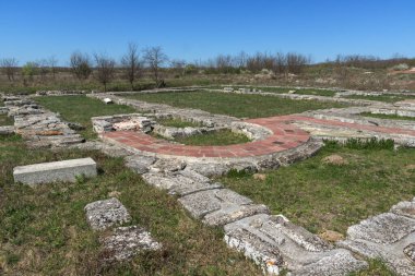 İlk Bulgar İmparatorluğu Ortaçağ Kalesi Pliska, başkenti kalıntıları Shumen bölge, Bulgaristan