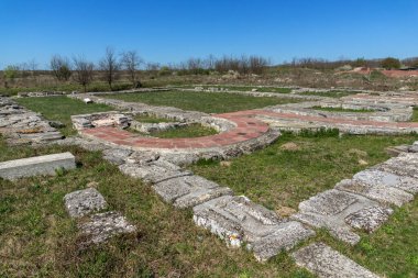İlk Bulgar İmparatorluğu Ortaçağ Kalesi Pliska, başkenti kalıntıları Shumen bölge, Bulgaristan