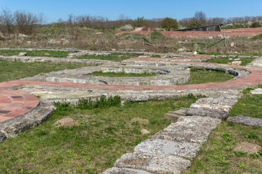 İlk Bulgar İmparatorluğu Ortaçağ Kalesi Pliska, başkenti kalıntıları Shumen bölge, Bulgaristan