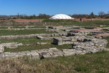 İlk Bulgar İmparatorluğu Ortaçağ Kalesi Pliska, başkenti kalıntıları Shumen bölge, Bulgaristan