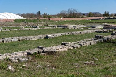 İlk Bulgar İmparatorluğu Ortaçağ Kalesi Pliska, başkenti kalıntıları Shumen bölge, Bulgaristan