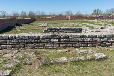 İlk Bulgar İmparatorluğu Ortaçağ Kalesi Pliska, başkenti kalıntıları Shumen bölge, Bulgaristan