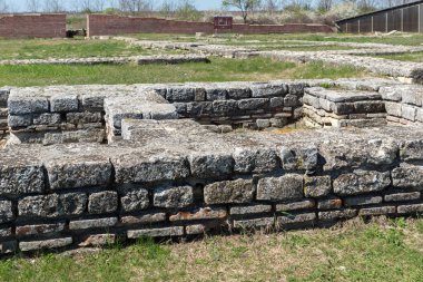 İlk Bulgar İmparatorluğu Ortaçağ Kalesi Pliska, başkenti kalıntıları Shumen bölge, Bulgaristan