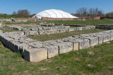 İlk Bulgar İmparatorluğu Ortaçağ Kalesi Pliska, başkenti kalıntıları Shumen bölge, Bulgaristan