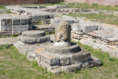 İlk Bulgar İmparatorluğu Ortaçağ Kalesi Pliska, başkenti kalıntıları Shumen bölge, Bulgaristan