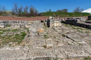 İlk Bulgar İmparatorluğu Ortaçağ Kalesi Pliska, başkenti kalıntıları Shumen bölge, Bulgaristan