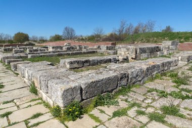 İlk Bulgar İmparatorluğu Ortaçağ Kalesi Pliska, başkenti kalıntıları Shumen bölge, Bulgaristan