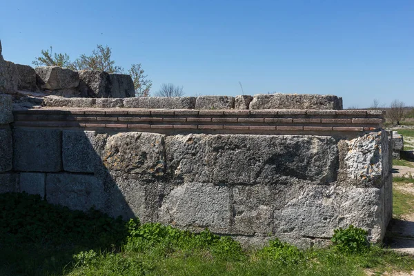 シュメン ブルガリア最初ブルガリア帝国中世の牙城 プリスカの首都の遺跡 — ストック写真