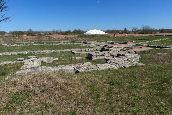 Ruins Capital First Bulgarian Empire Medieval Stronghold Pliska Shumen Region — Stock Photo, Image