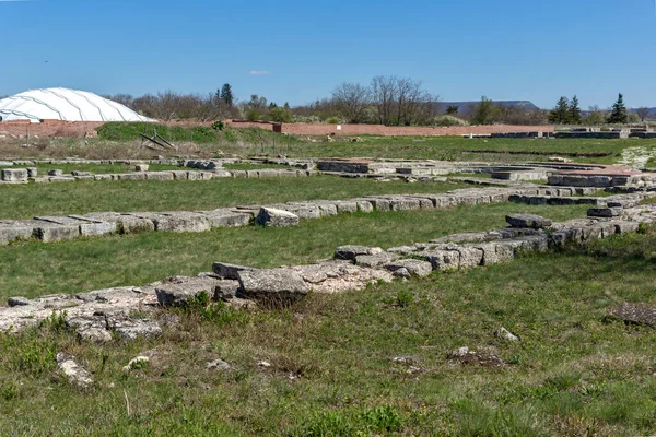 Ruins Capital First Bulgarian Empire Medieval Stronghold Pliska Shumen Region — Stock Photo, Image