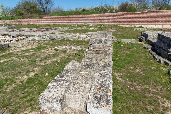 Ruinas Capital Del Primer Imperio Búlgaro Fortaleza Medieval Pliska Región —  Fotos de Stock