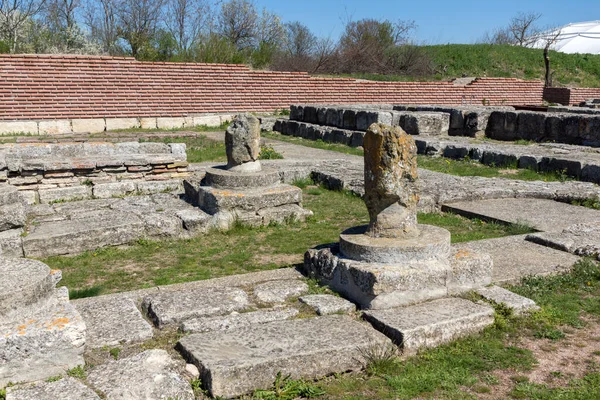 Ruinas Capital Del Primer Imperio Búlgaro Fortaleza Medieval Pliska Región —  Fotos de Stock