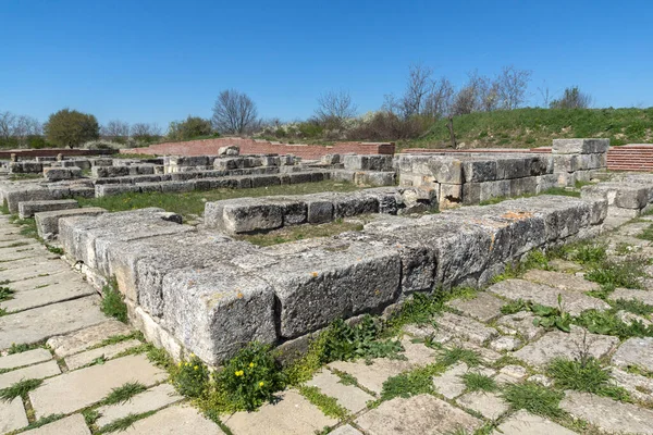 Ruinas Capital Del Primer Imperio Búlgaro Fortaleza Medieval Pliska Región — Foto de Stock