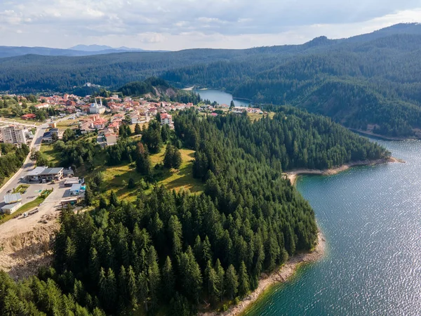 Aerial Summer View Dospat Reservoir Smolyan Region Bulgaria — Foto Stock