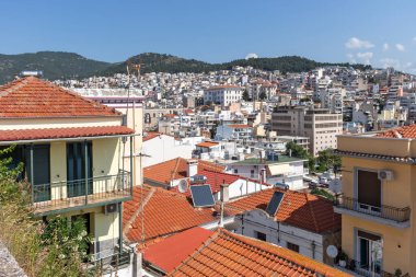 Panoramic view of city of Kavala, Greece