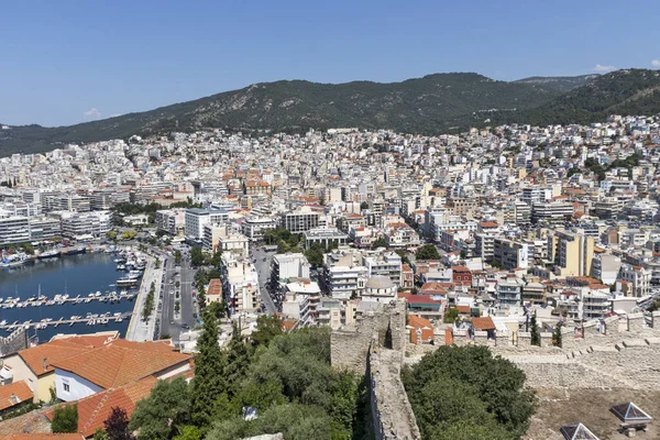 Kavala Greece Июнь 2019 Amazing Panoramic View City Kavala East — стоковое фото