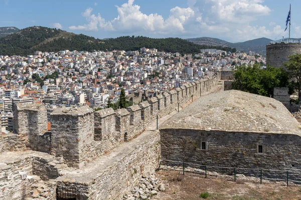 Kavala Grecia Junio 2019 Increíble Vista Panorámica Ciudad Kavala Macedonia — Foto de Stock