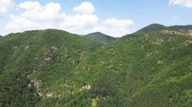 Aerial Summer view of Ecotrail Struilitsa and Devin River gorge, Smolyan Region, Bulgaria