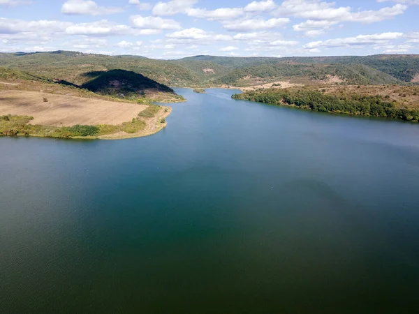 Καταπληκτική Αεροφωτογραφία Του Pchelina Reservoir Pernik Region Βουλγαρία — Φωτογραφία Αρχείου