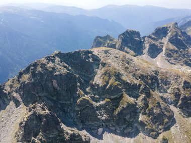 Aerial summer view of Rila Mountain near Lovnitsa peak, Bulgaria