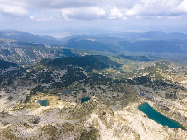 Aerial Summer View Rila Mountain Lovnitsa Peak Bulgaria — Stok Foto