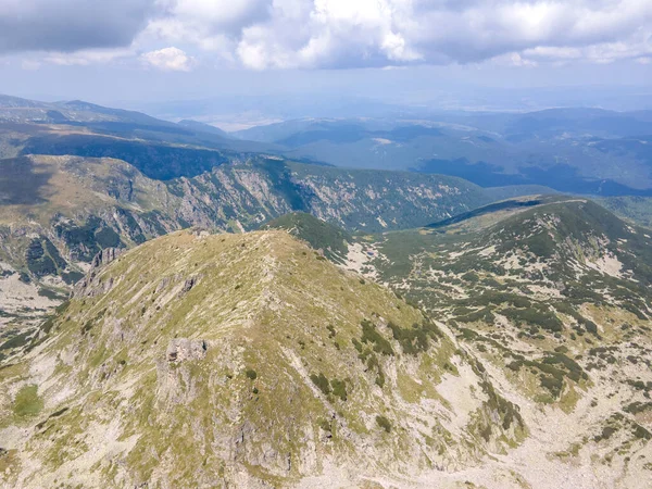 Aerial summer view of Rila Mountain near Lovnitsa peak, Bulgaria