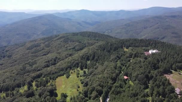 Aerial Summer View Koprivkite Area Rhodopes Mountain Plovdiv Region Bulgaria — Stock video